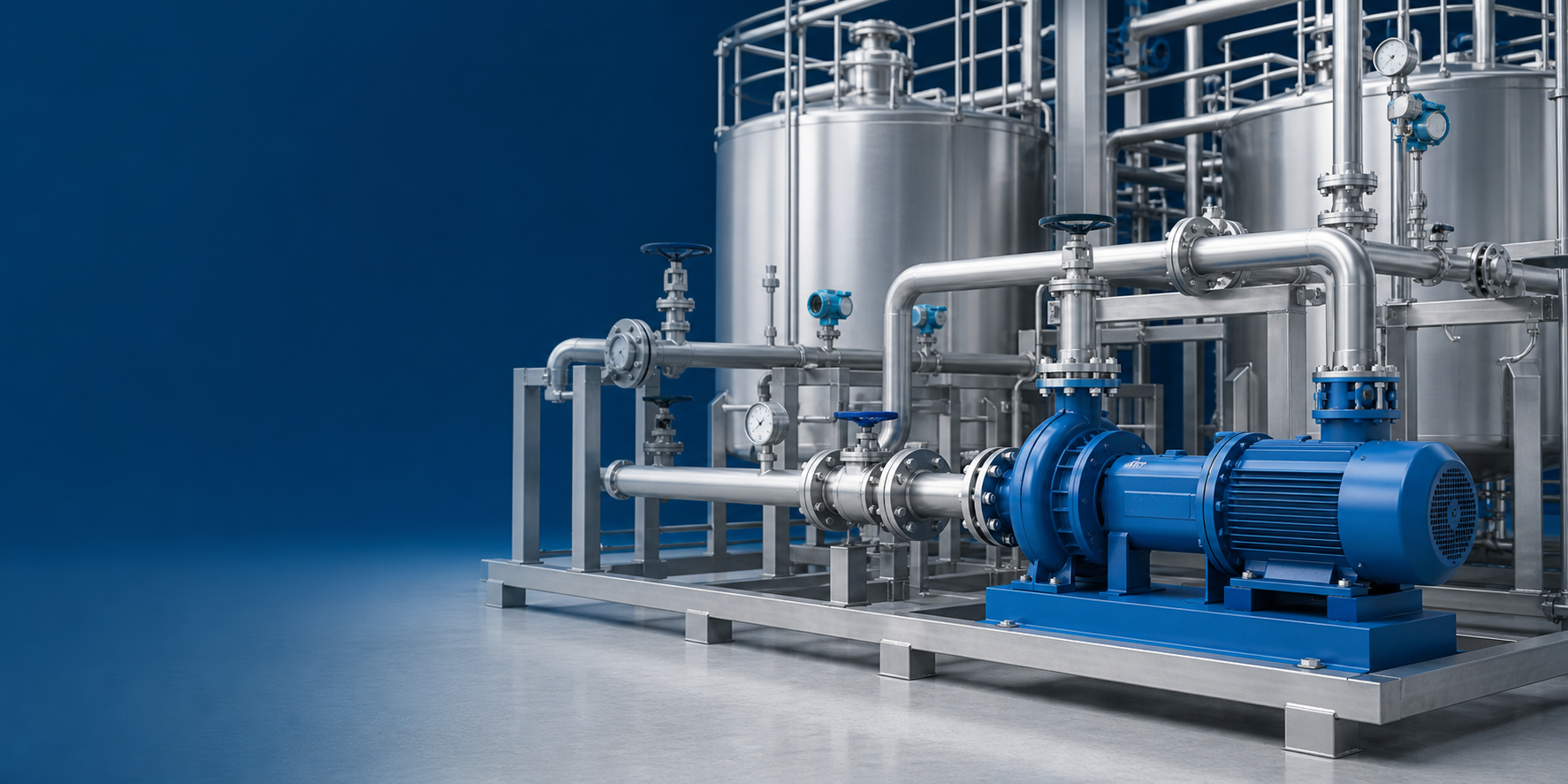 Conceptual illustration of a chemical process liquid transfer pump system
