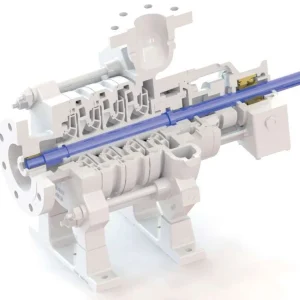 KM multistage casing pump - cutaway view