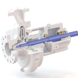 KZ API 610 type OH2 end suction pump - cutaway view